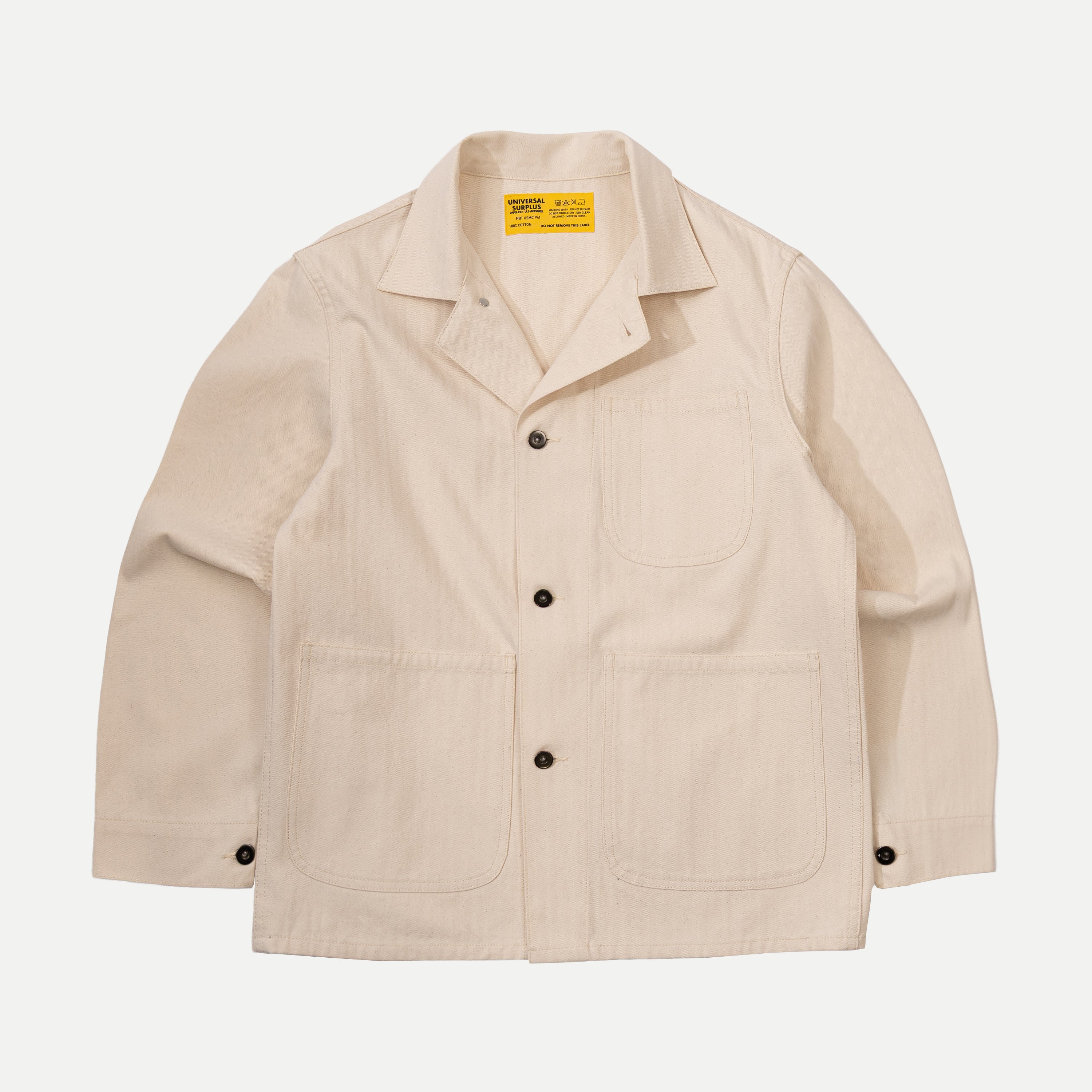 【美品】British Work Jacket  size M UNIVERSAL AMERICAN WORK JACKET - CREAM — Universal Surplus