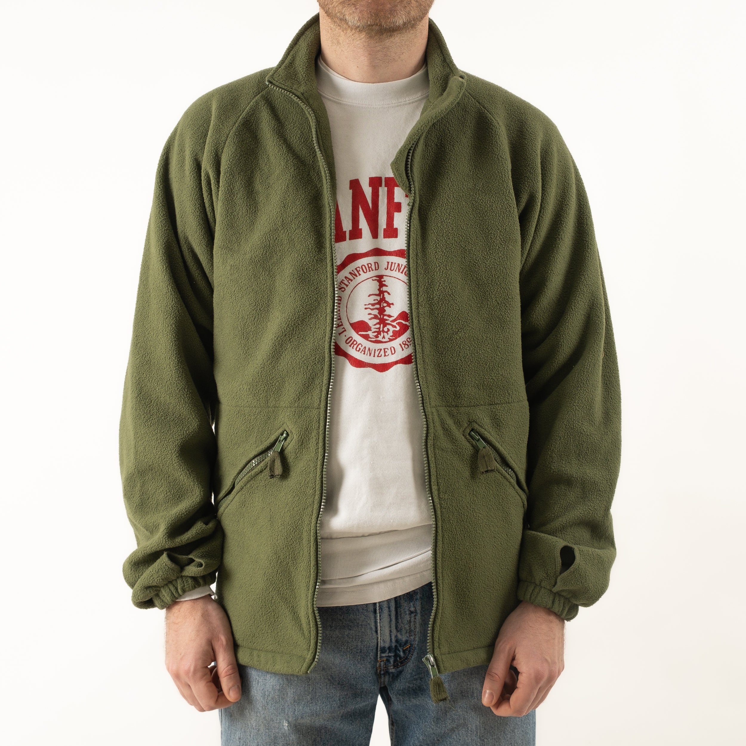 ジャケット・アウター 90s BRITISH ARMY DCTA GREEN FLEECE 190 Authentic British army green fleece jacket zip sweater