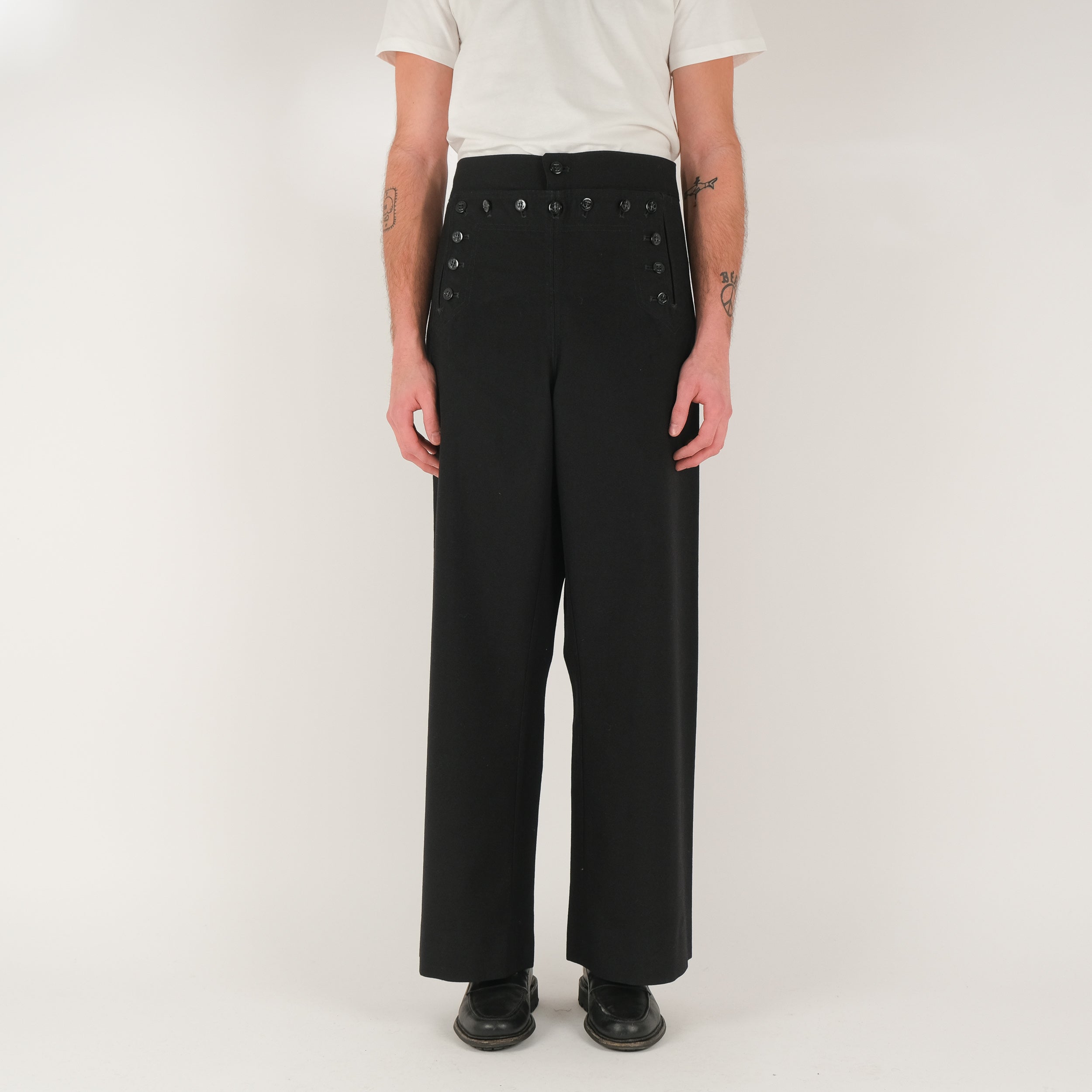 パンツ 40-50s us.navy Sailor Pants US Navy 40s Wool Sailor Military Pants Mens Vintage Pants 14