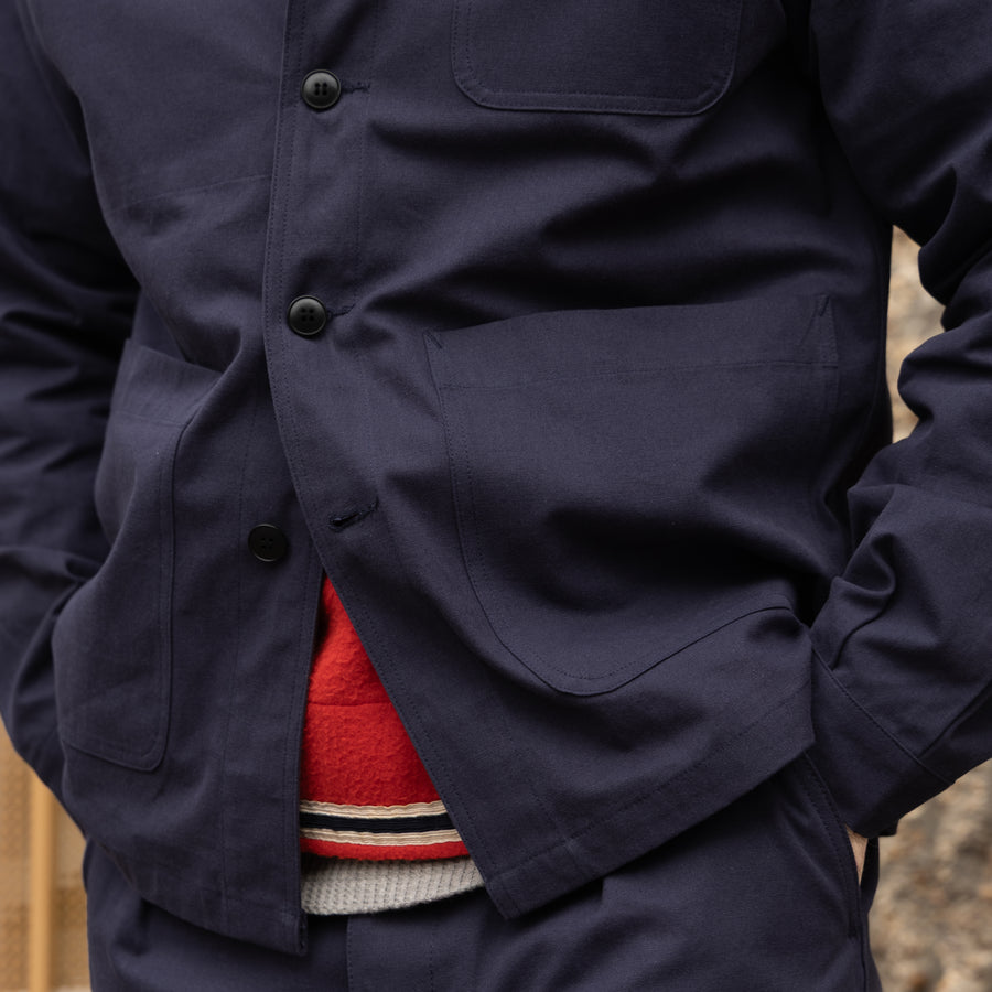 UNIVERSAL FRENCH ARMY WORK JACKET - NAVY BLUE — Universal Surplus