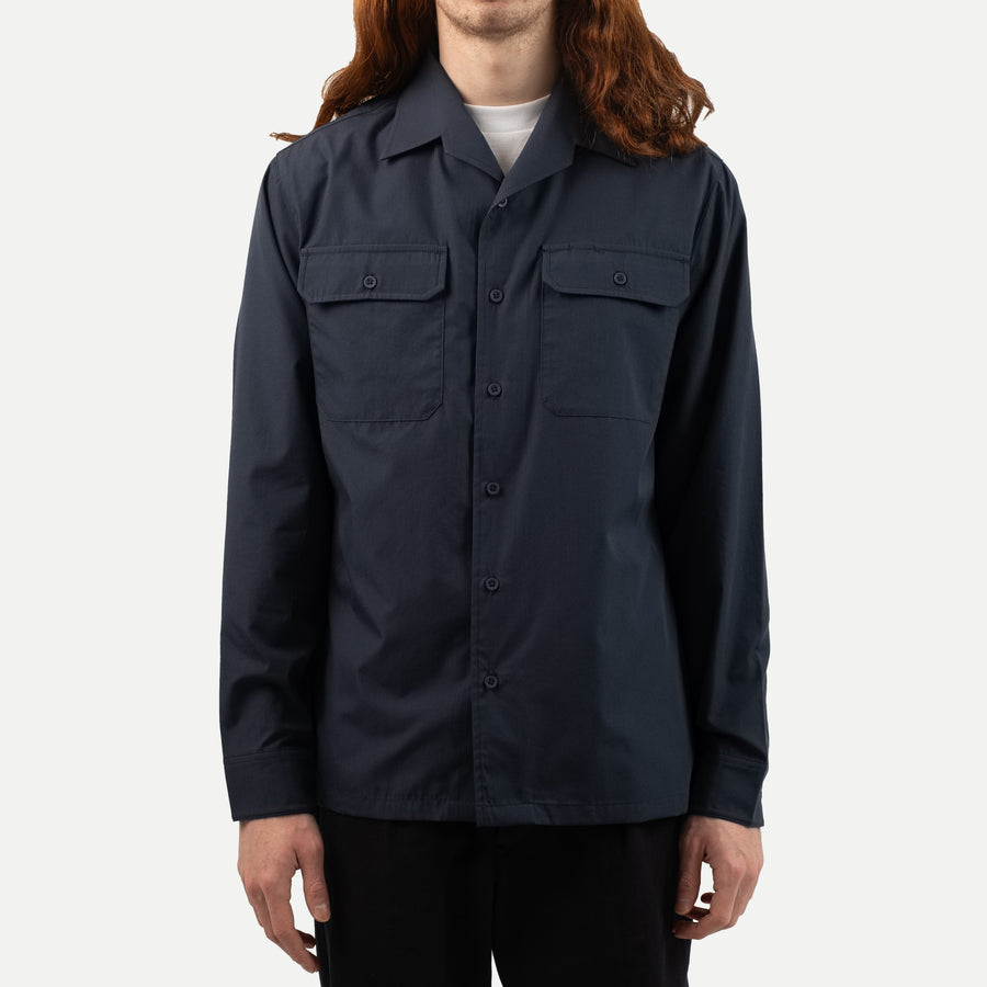 UNIVERSAL CAMP COLLAR SHIRT - NAVY BLUE