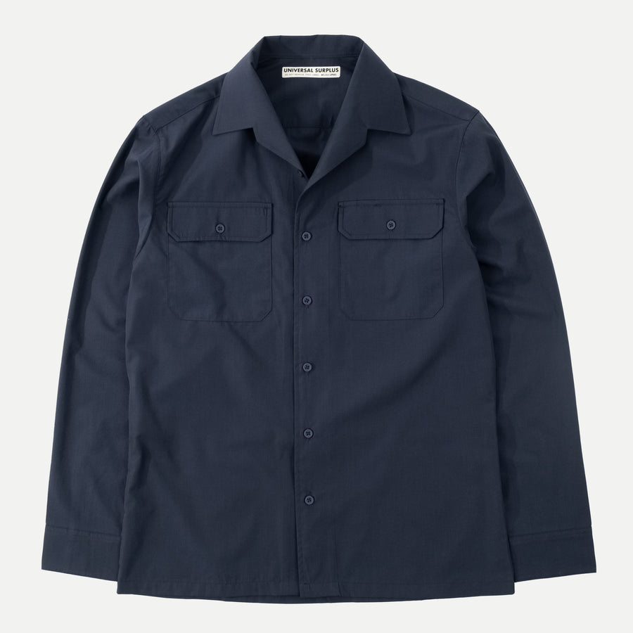 UNIVERSAL CAMP COLLAR SHIRT - NAVY BLUE