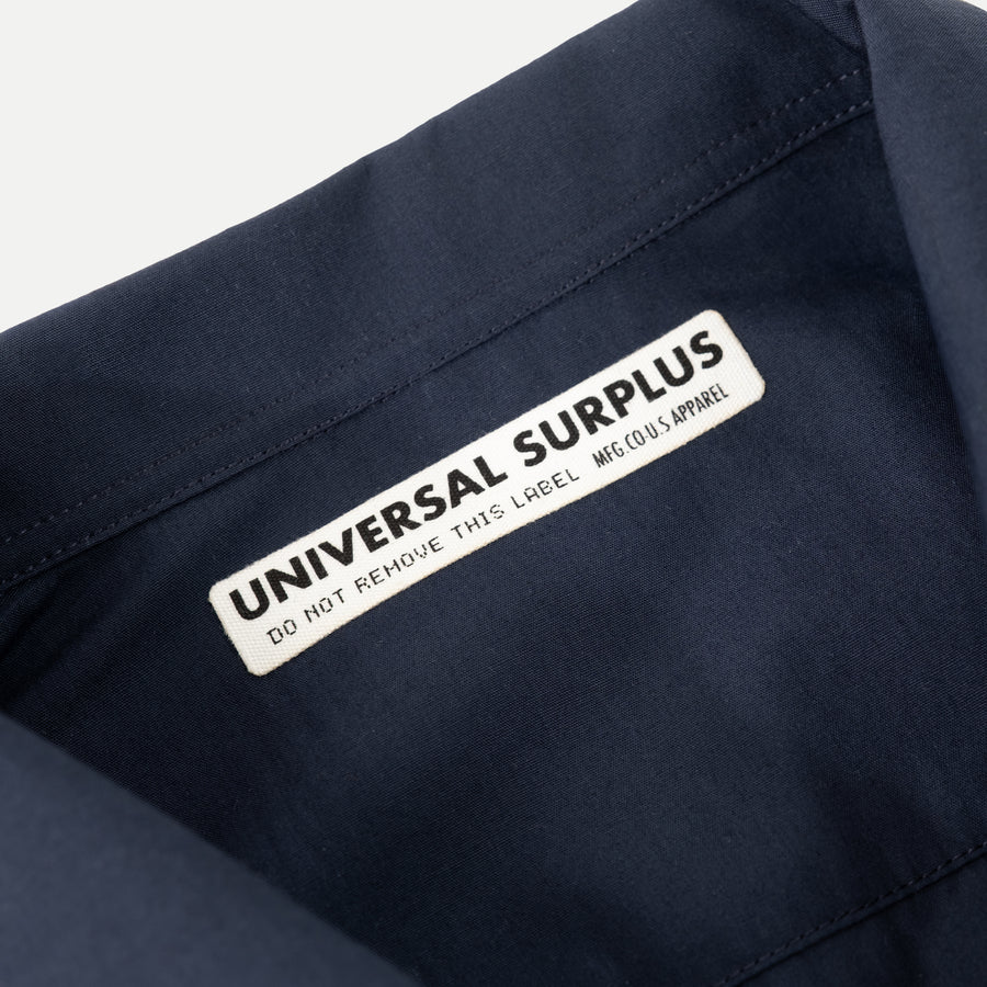 UNIVERSAL CAMP COLLAR SHIRT - NAVY BLUE