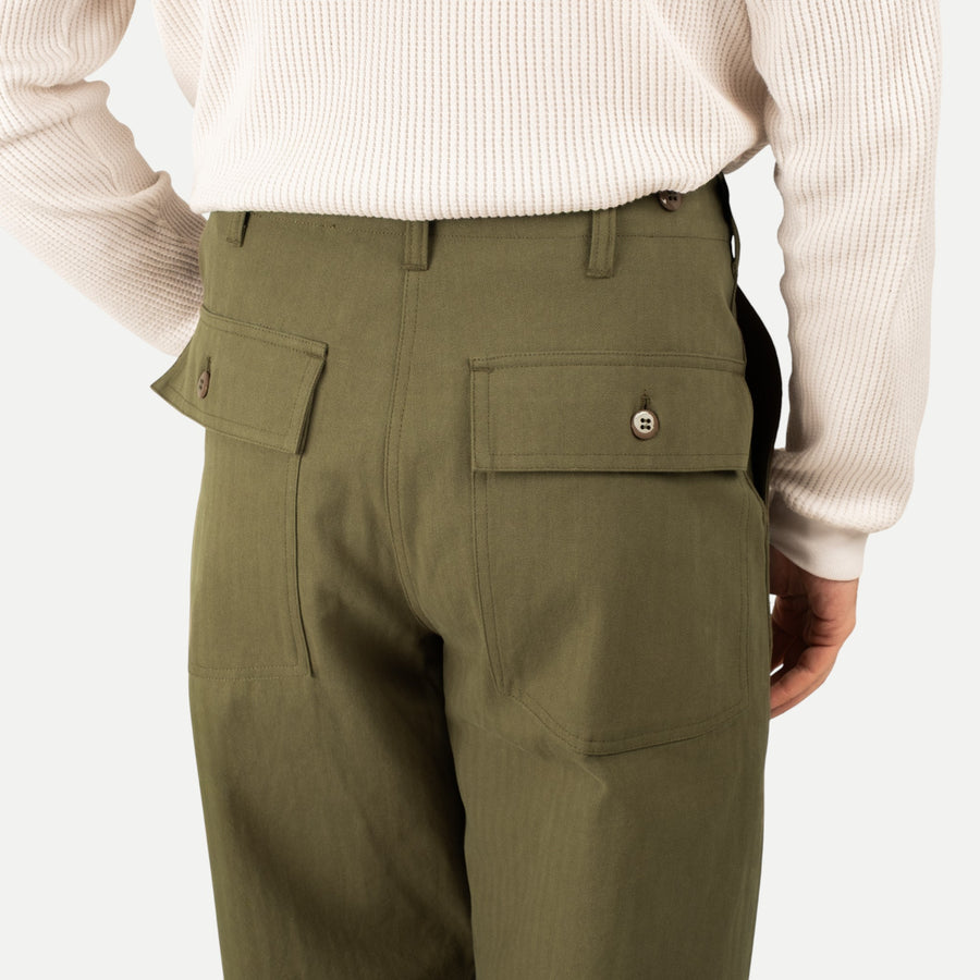 UNIVERSAL HBT FATIGUE PANTS - OLIVE GREEN