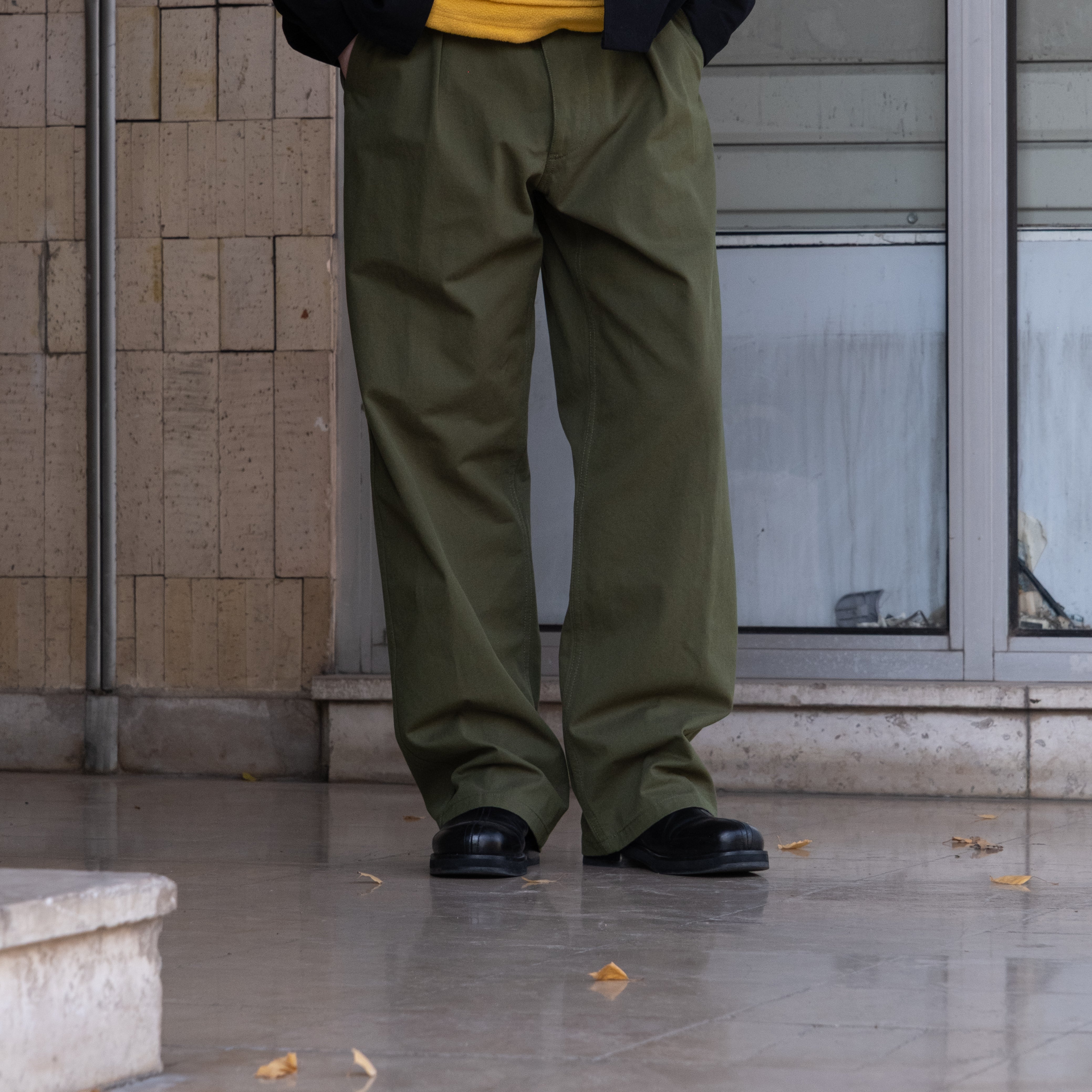 UNIVERSAL FRENCH ARMY WORK PANTS - OLIVE GREEN — Universal Surplus