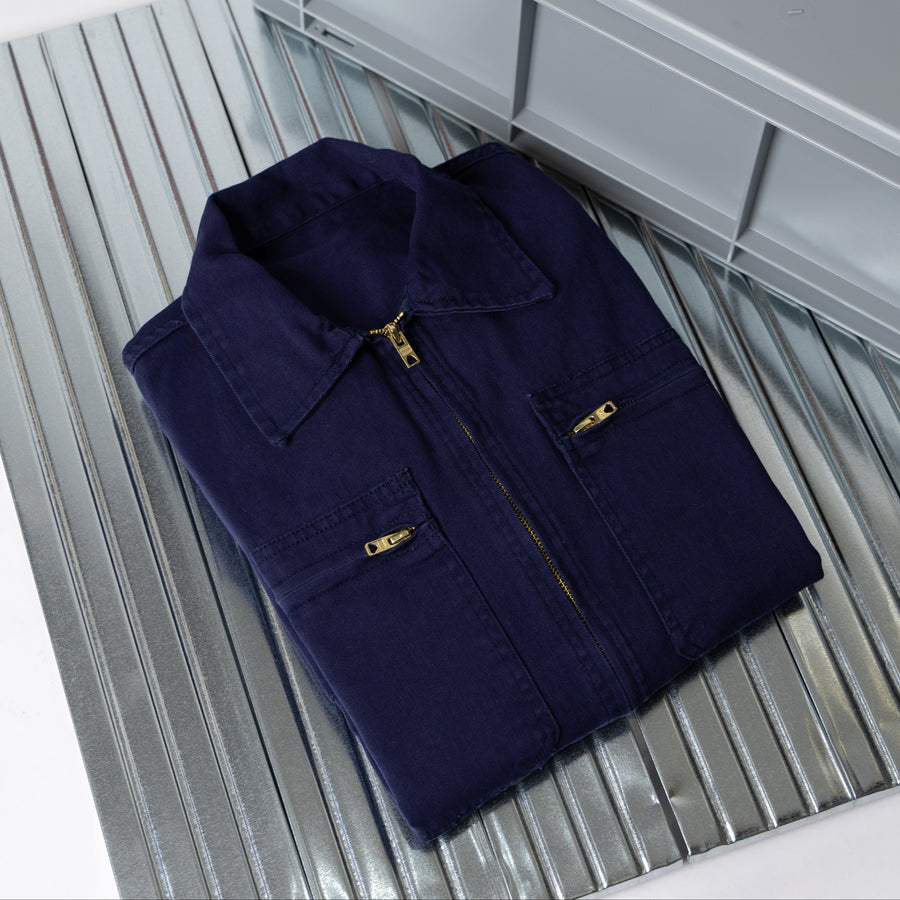FRENCH ZIP WORK JACKET - NAVY