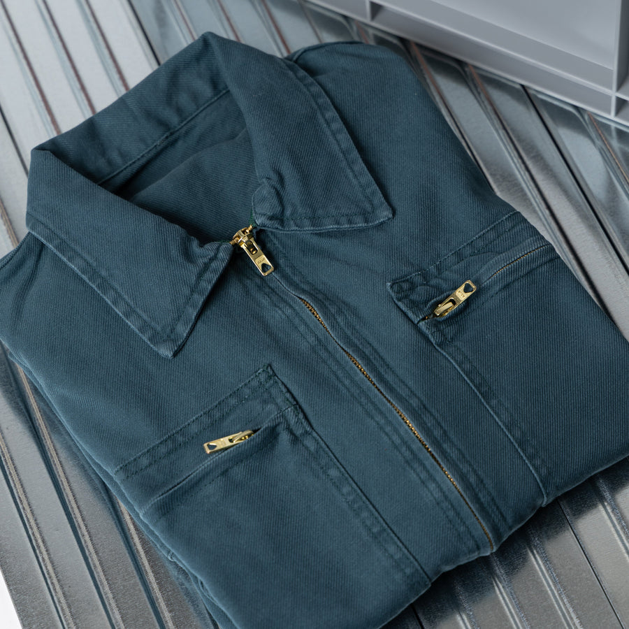 FRENCH ZIP WORK JACKET - DARK GREEN