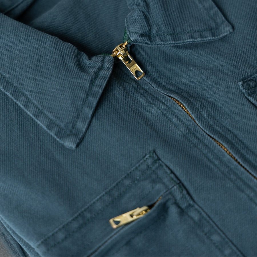 FRENCH ZIP WORK JACKET - DARK GREEN