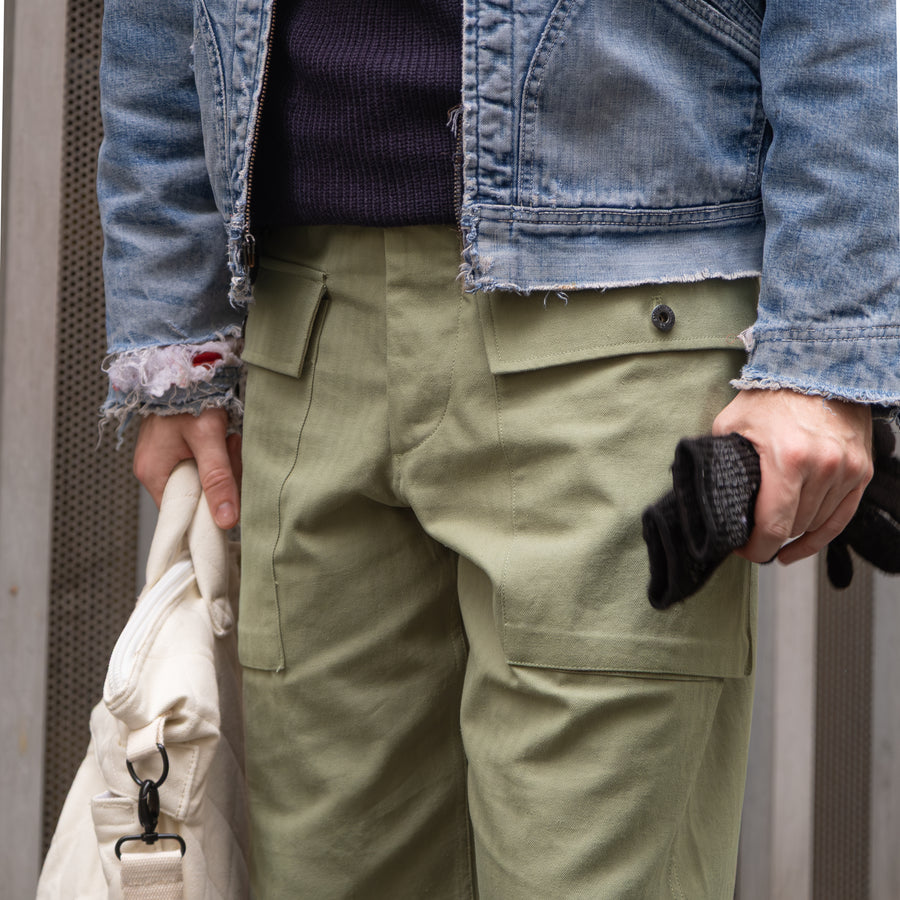 UNIVERSAL HBT P43 CARGO PANTS - LIGHT GREEN