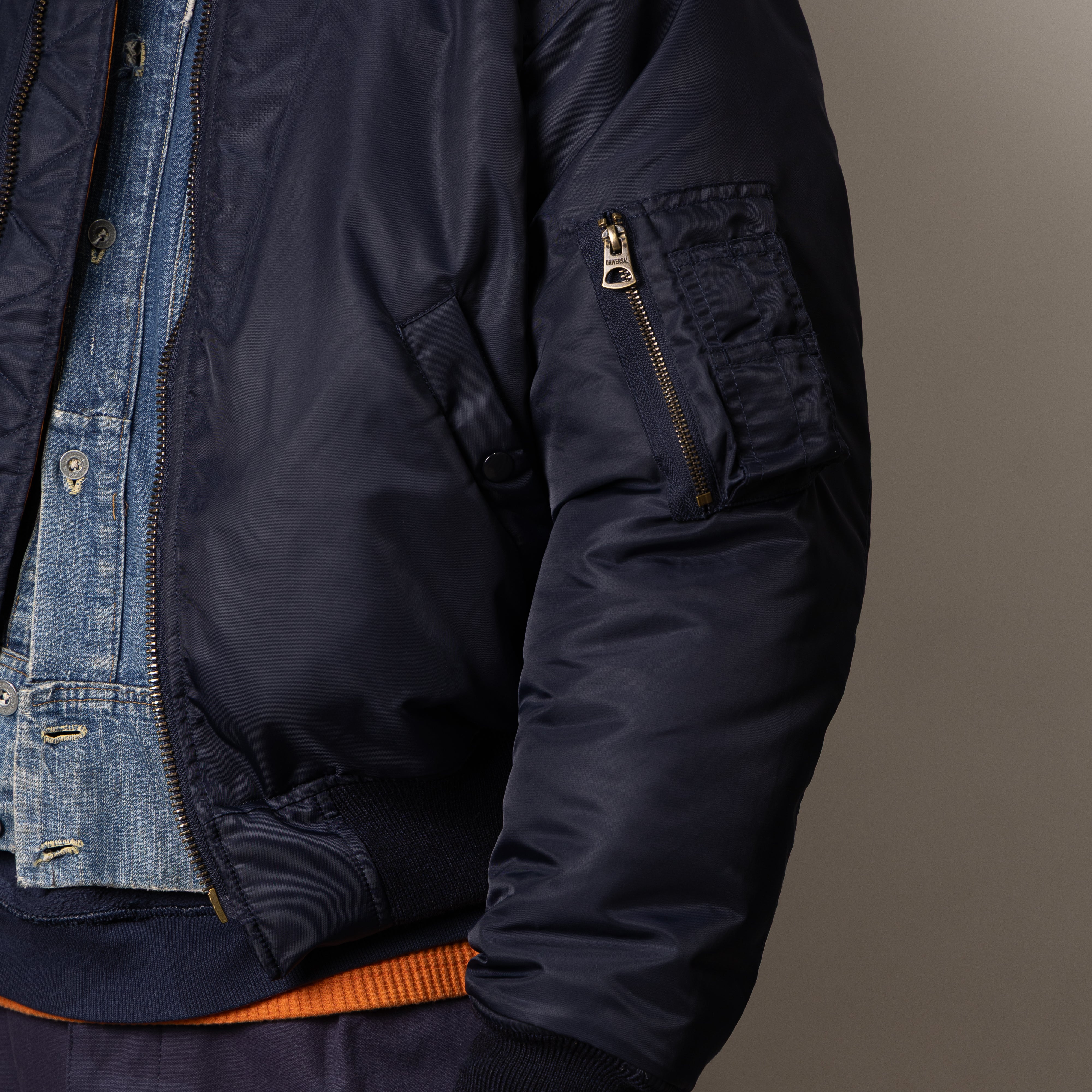 UNIVERSAL MA-1 BOMBER JACKET - NAVY BLUE — Universal Surplus