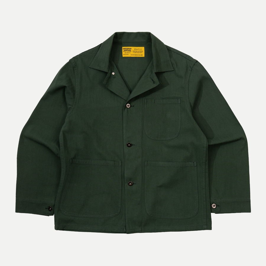 70s【Universal Overall】ワークジャケット Green UNIVERSAL AMERICAN WORK JACKET - FOREST GREEN — Universal Surplus