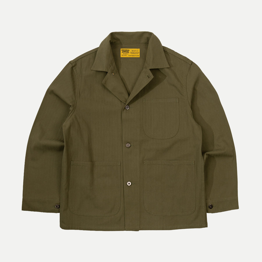 UNIVERSAL AMERICAN WORK JACKET - OLIVE GREEN — Universal Surplus