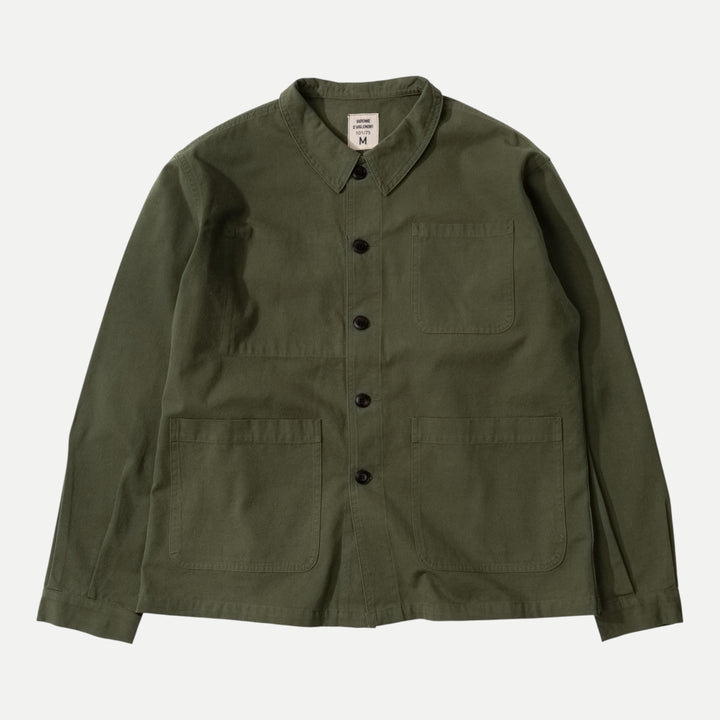 良品　60s French military work jaket フランス軍 New French Army 1950/60s Khaki Cotton Twill Work Chore Jacket Size