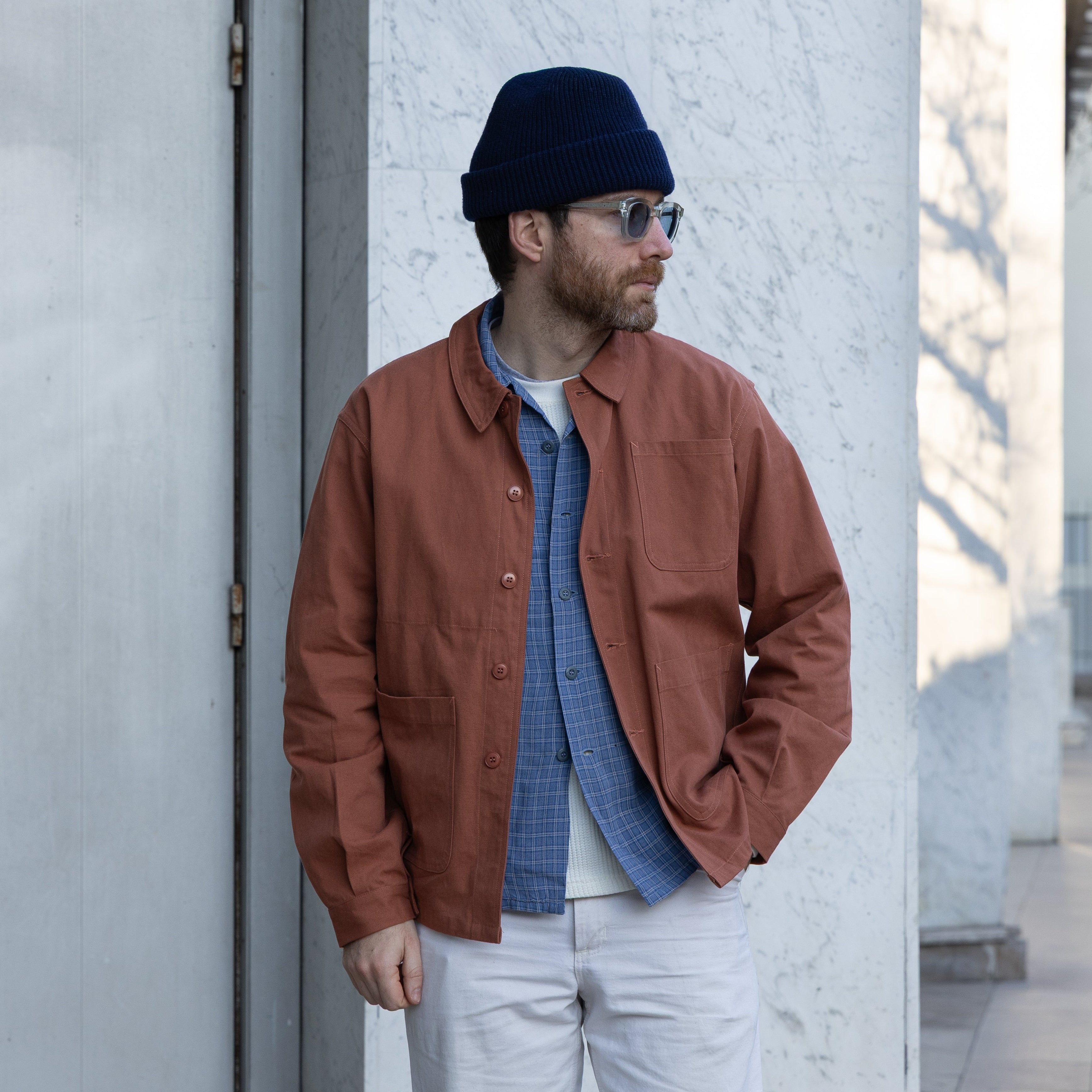 UNIVERSAL FRENCH ARMY WORK JACKET - RED — Universal Surplus