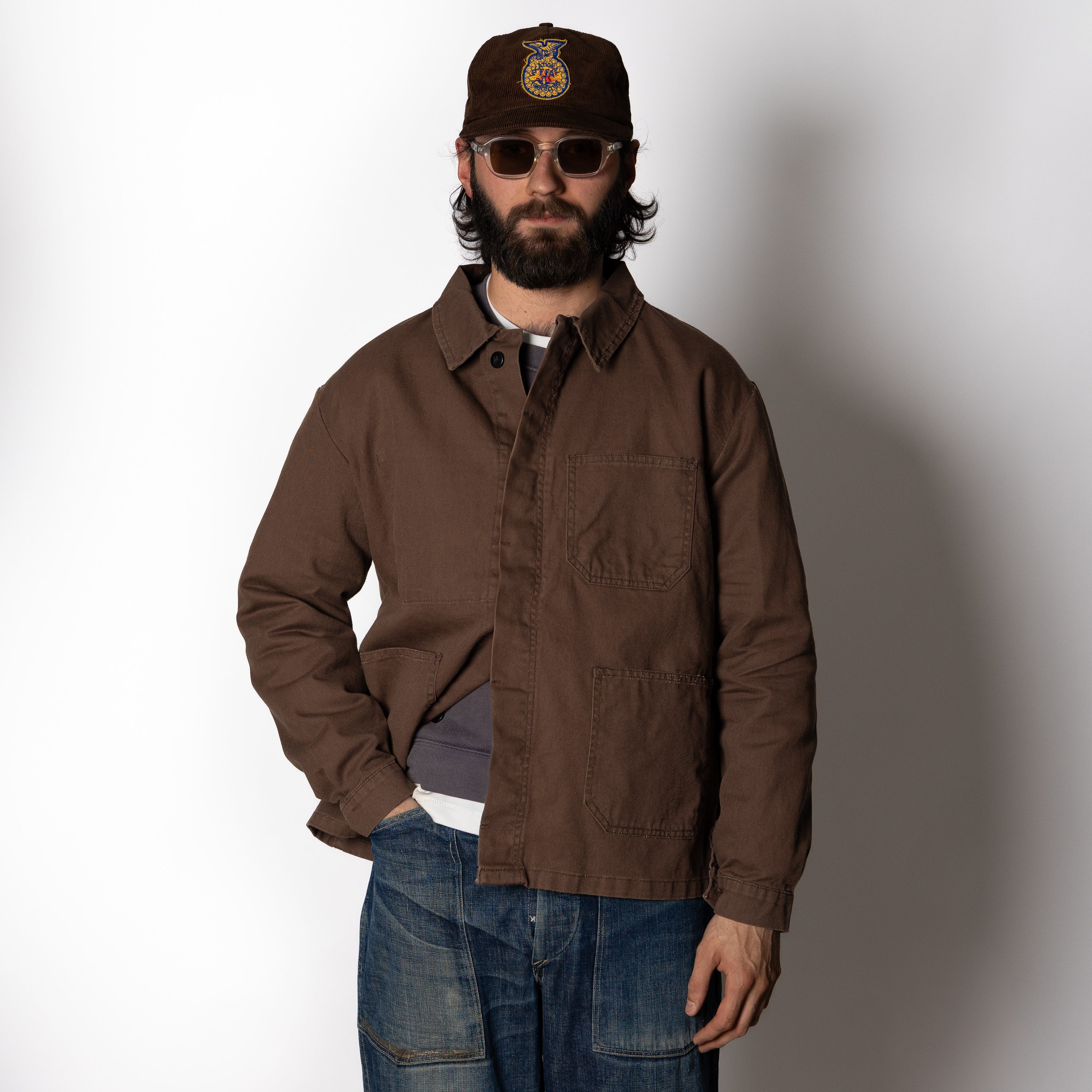 FRENCH CHORE JACKET - BROWN — Universal Surplus