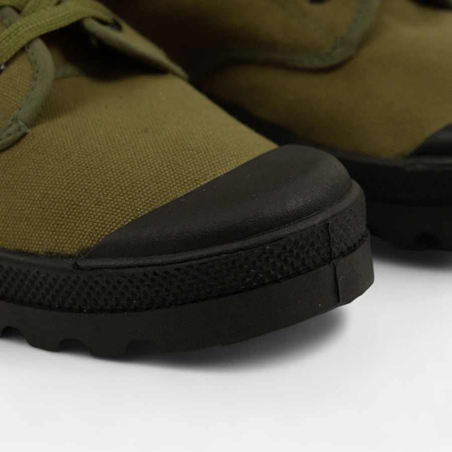 OLIVE GREEN CANVAS FRENCH ARMY BOOTS