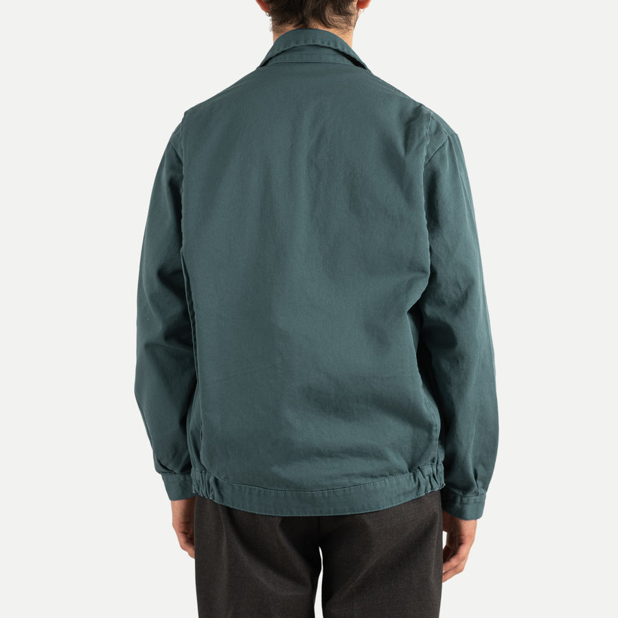 FRENCH ZIP WORK JACKET - DARK GREEN