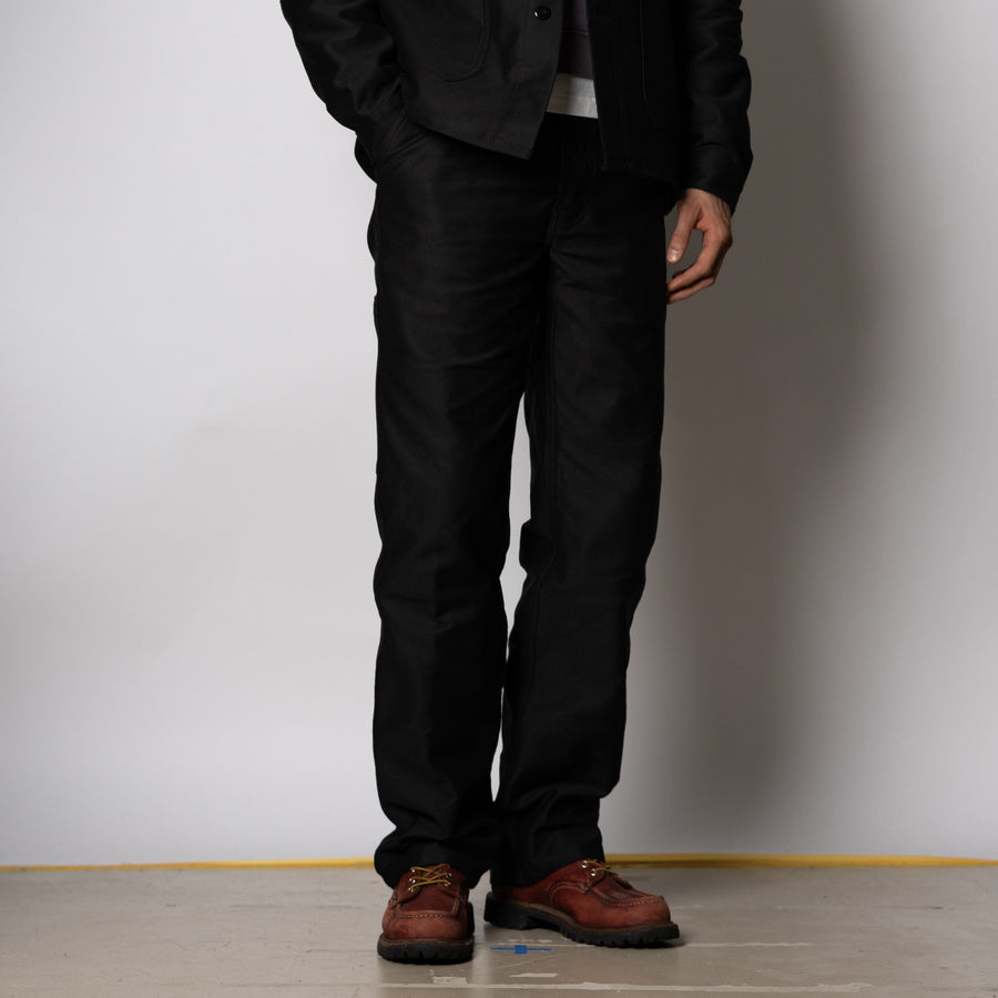 パンツ 50s french vintage moleskin work pants 50's］French Vintage Black Moleskin Work Pants 