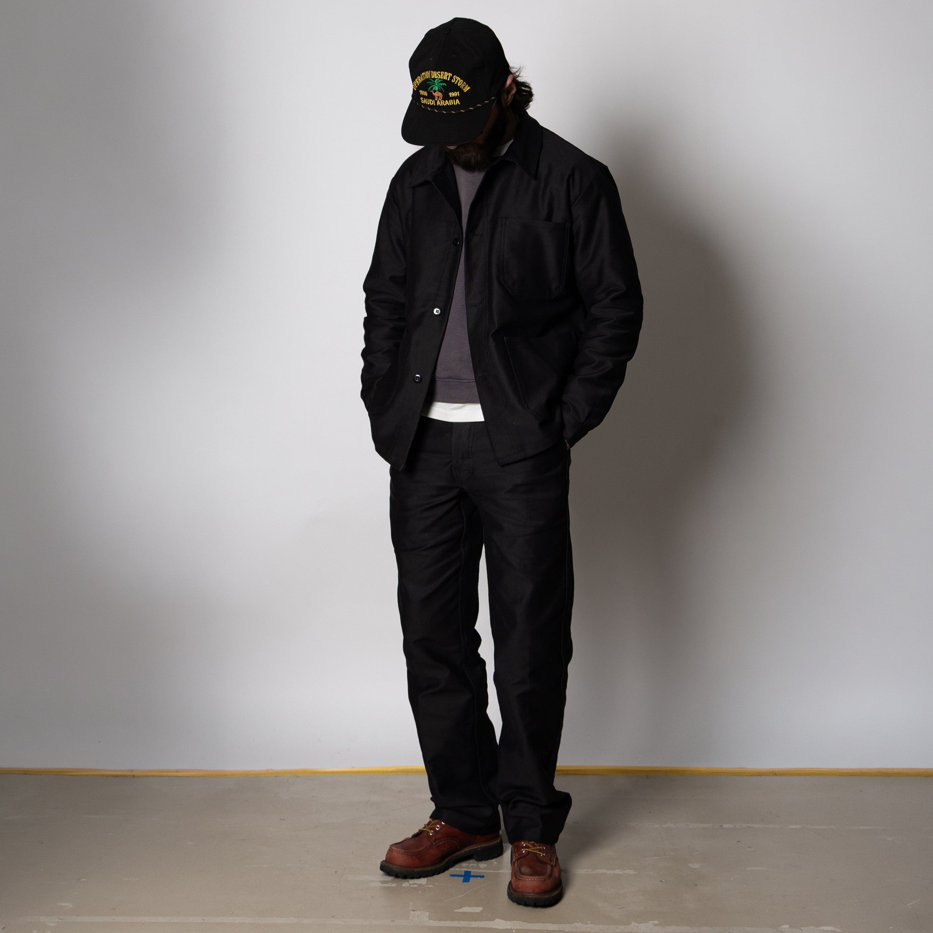 パンツ 50-60s Black Moleskin Work Pants 50's］French Vintage Black Moleskin Work Pants 