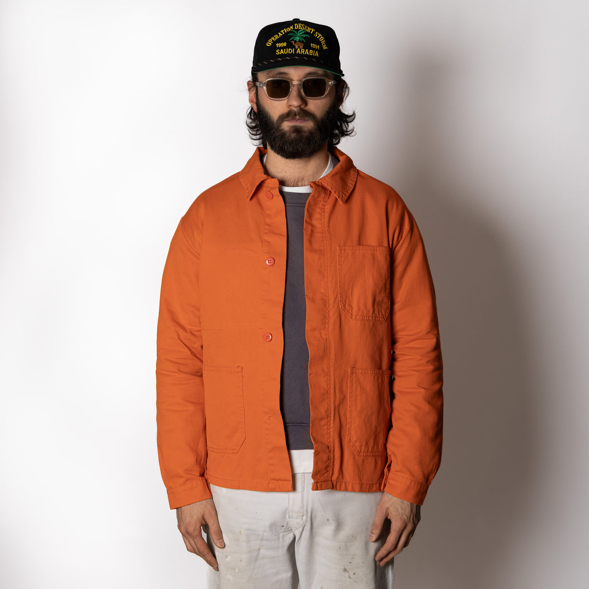 FRENCH CHORE JACKET - ORANGE — Universal Surplus
