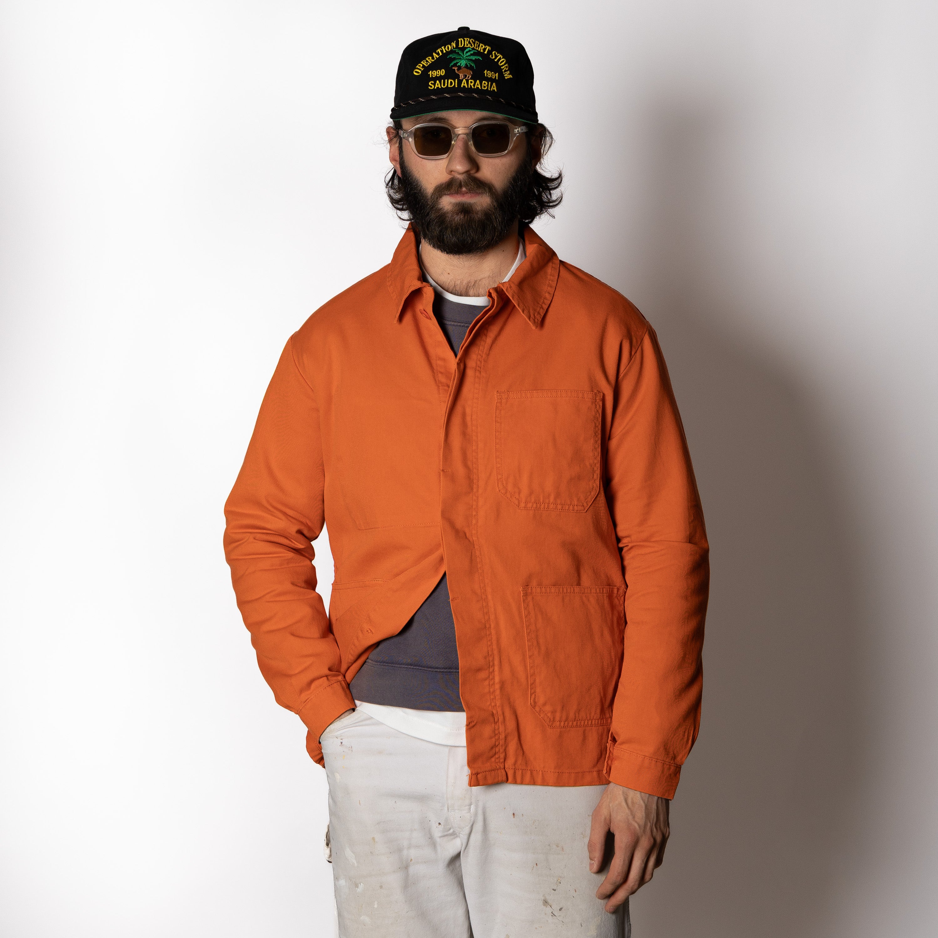 FRENCH CHORE JACKET - ORANGE — Universal Surplus