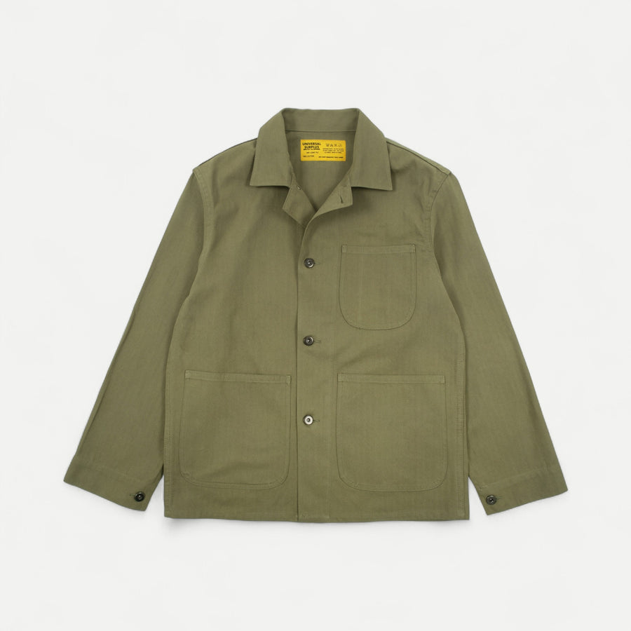 UNIVERSAL AMERICAN WORK JACKET - OLIVE GREEN