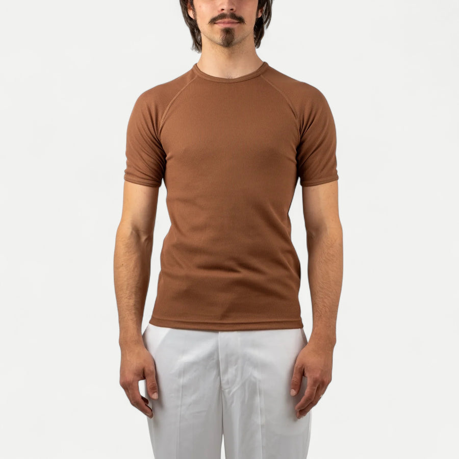 BROWN ARMY TECHNICAL TEE