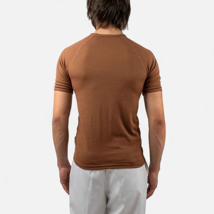 BROWN ARMY TECHNICAL TEE