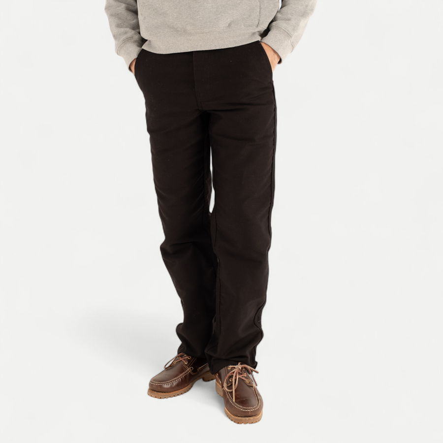 FRENCH MOLESKIN WORK PANTS - BLACK