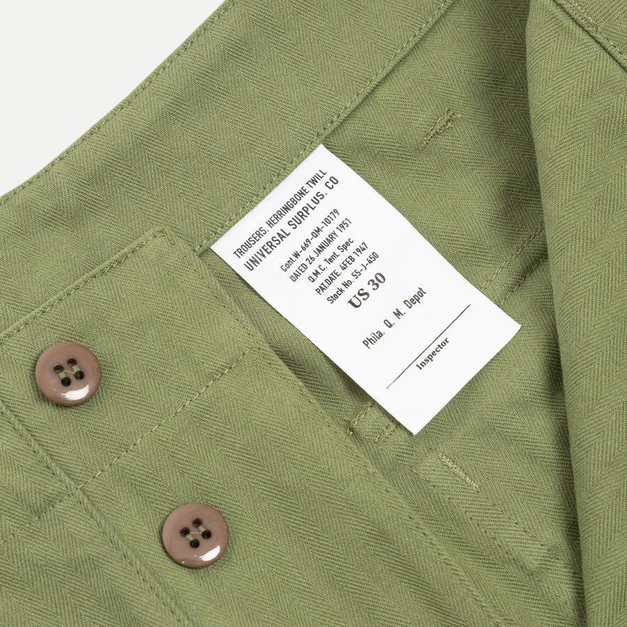 UNIVERSAL HBT FATIGUE PANTS - GREEN