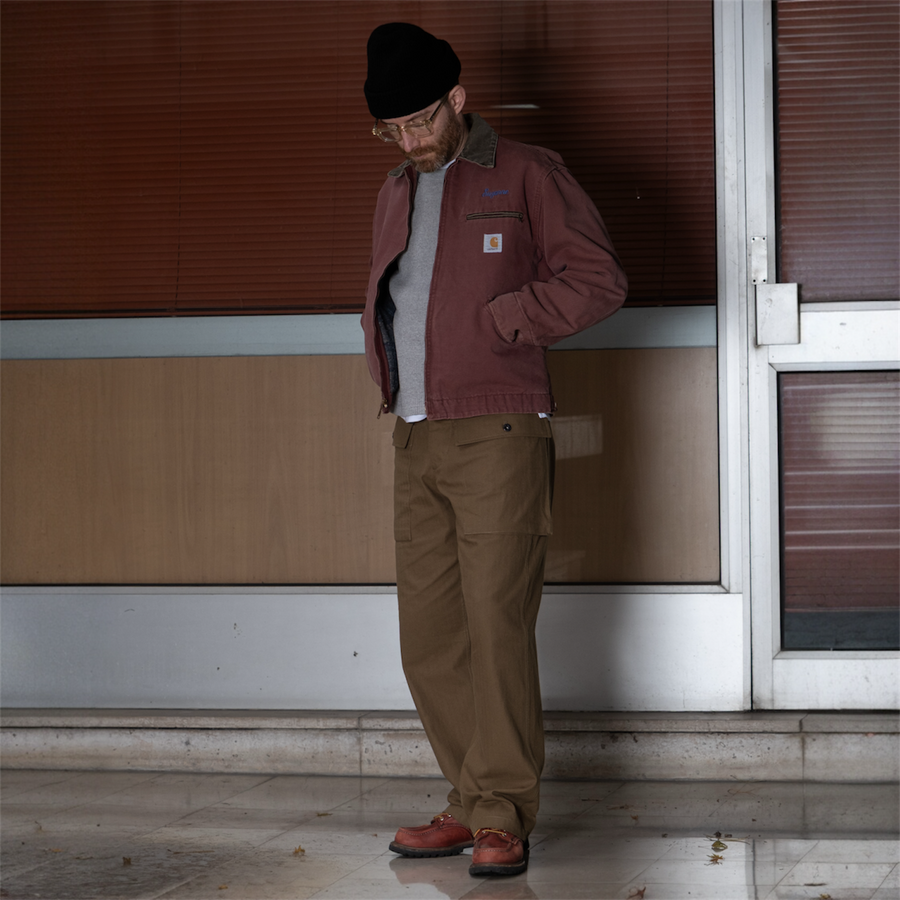 UNIVERSAL HBT P43 CARGO PANTS - BROWN