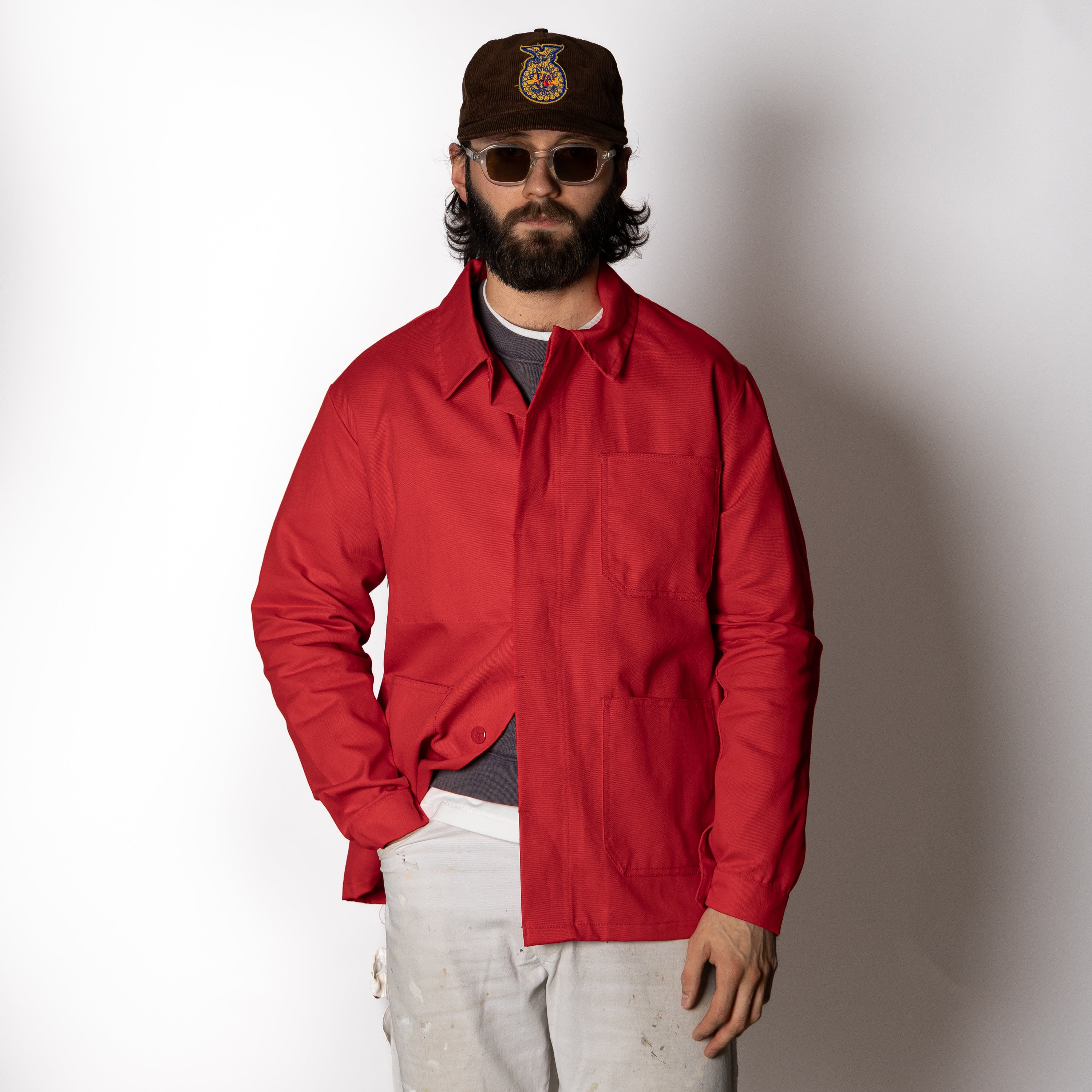 FRENCH CHORE JACKET - RED — Universal Surplus