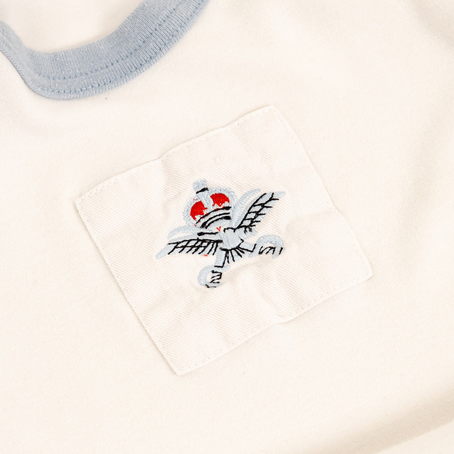 BRITISH ARMY TRAINING TANK TOP - LIGHT BLUE TRIM