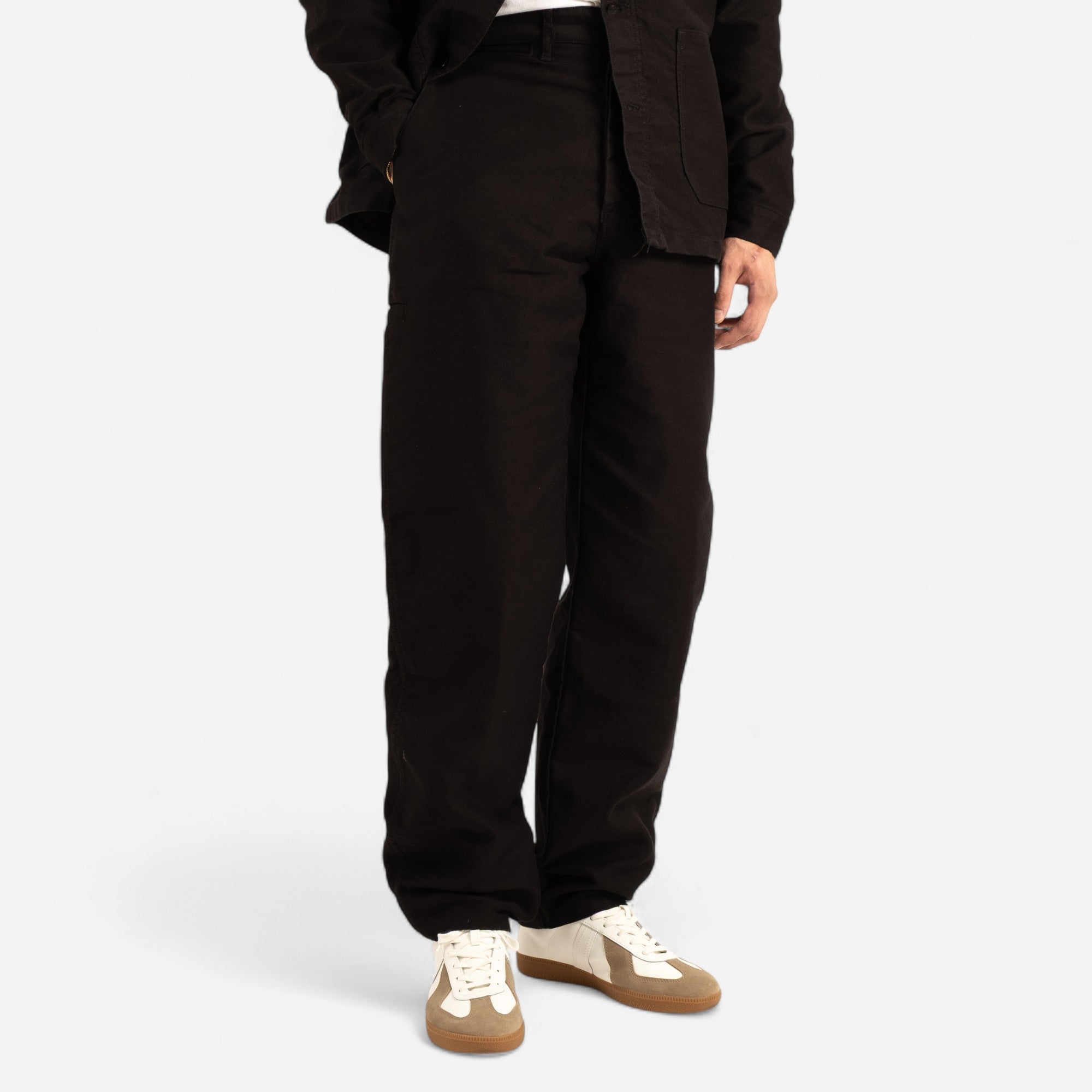 FRENCH MOLESKIN LARGEOT WORK PANTS - BLACK 40s French Black