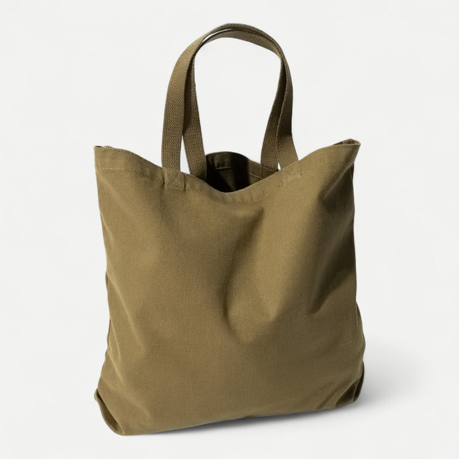 DUCK CANVAS TOTE BAG - OLIVE GREEN