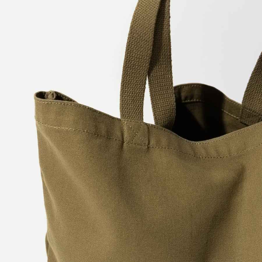 DUCK CANVAS TOTE BAG - OLIVE GREEN