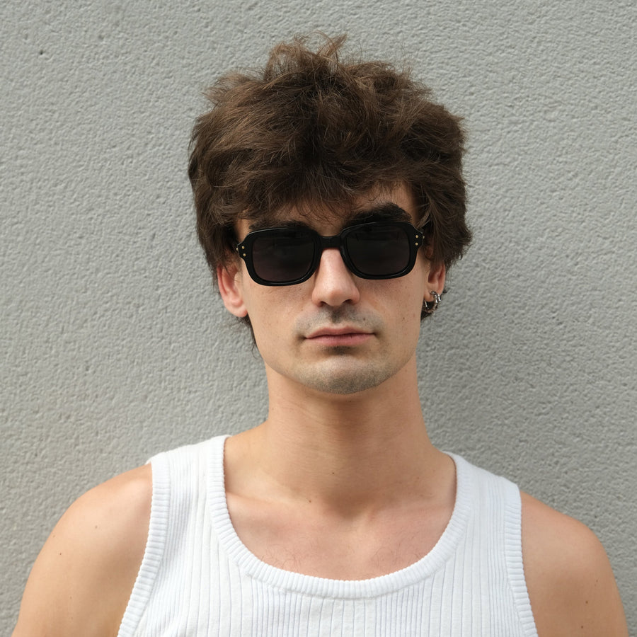 UNIVERSAL BLACK ARMY SUNGLASSES - GRAY
