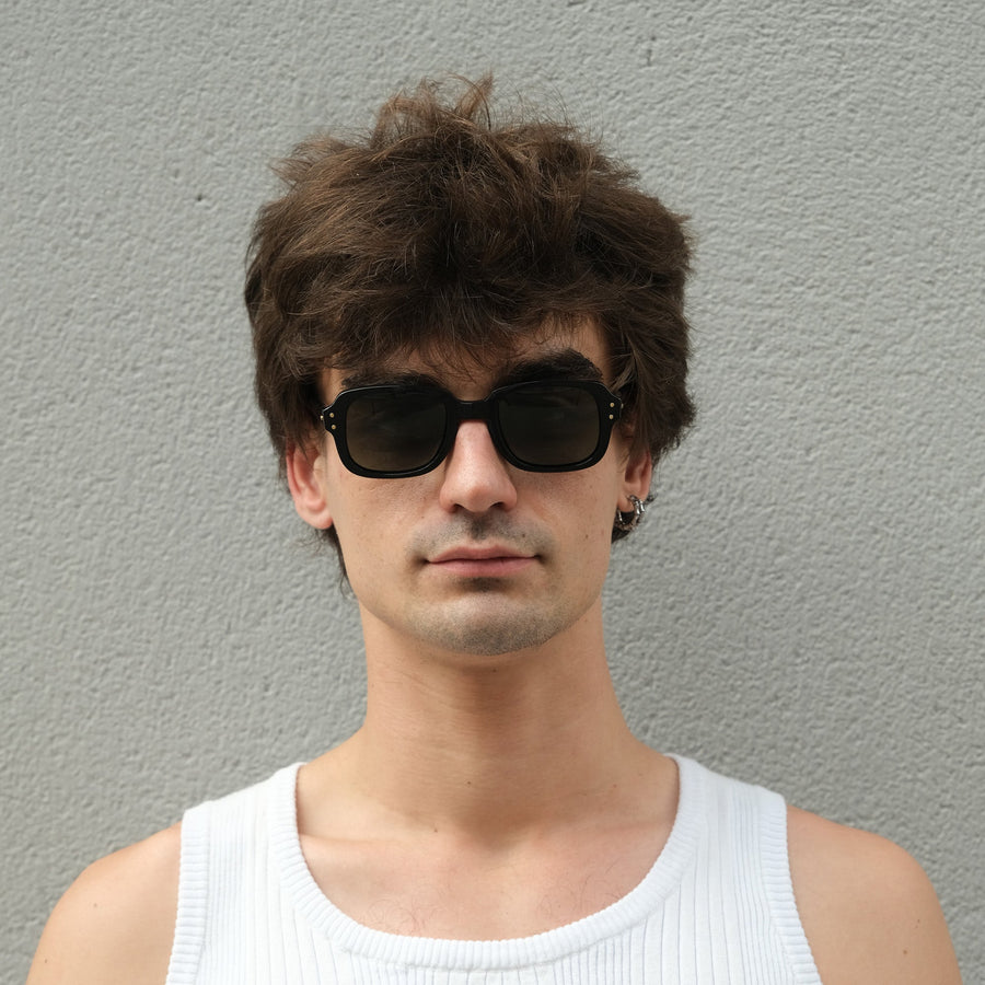 UNIVERSAL BLACK ARMY SUNGLASSES - GREEN