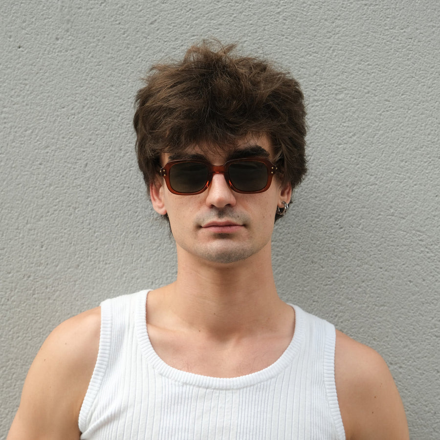 UNIVERSAL BROWN ARMY SUNGLASSES - GREEN