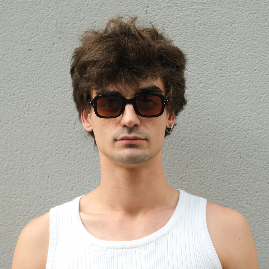 UNIVERSAL BLACK ARMY SUNGLASSES - RED