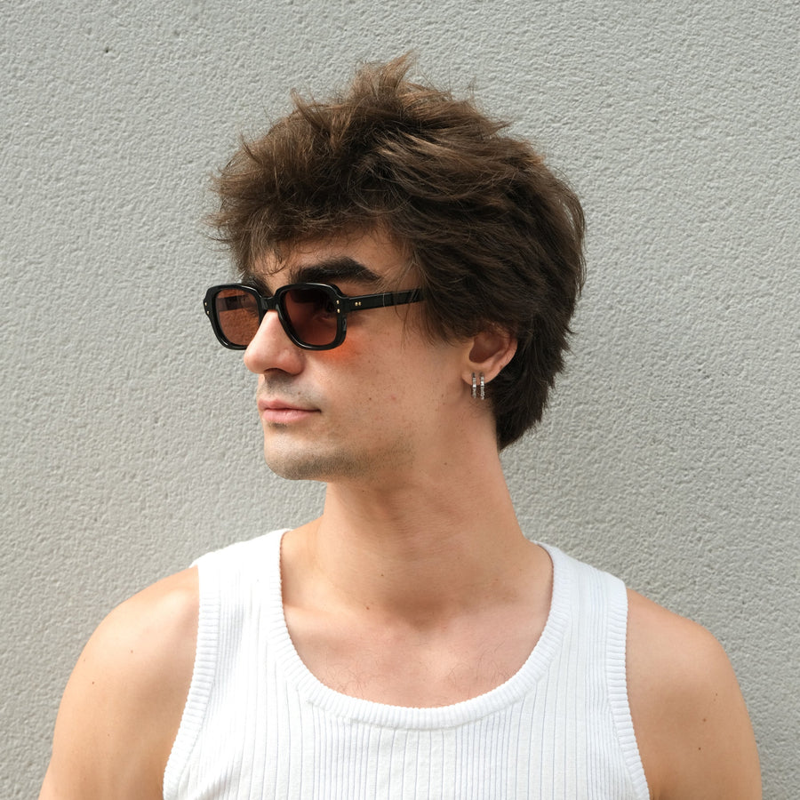 UNIVERSAL BLACK ARMY SUNGLASSES - RED