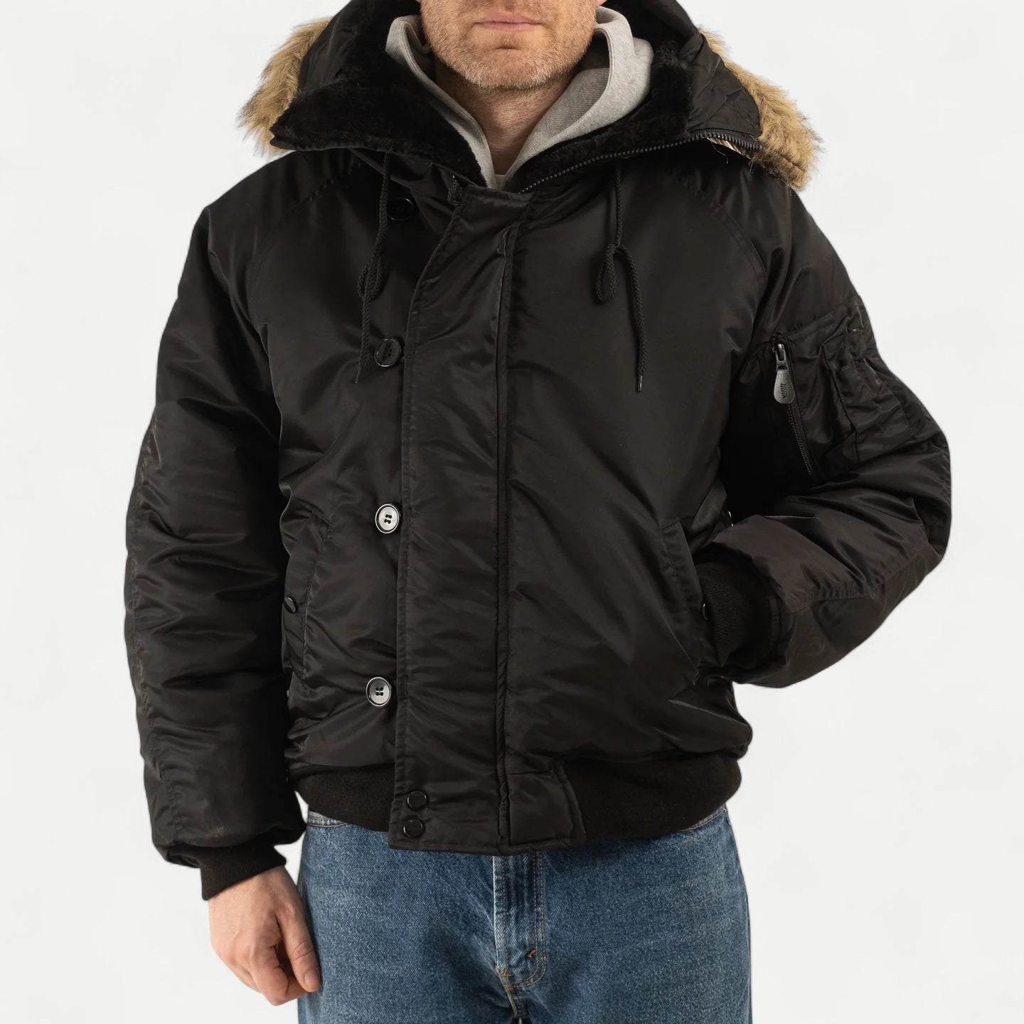 ジャケット・アウター 80s vtg n-2b n2b flight jacket Black USA aprildropbyuniversalsurplus-
