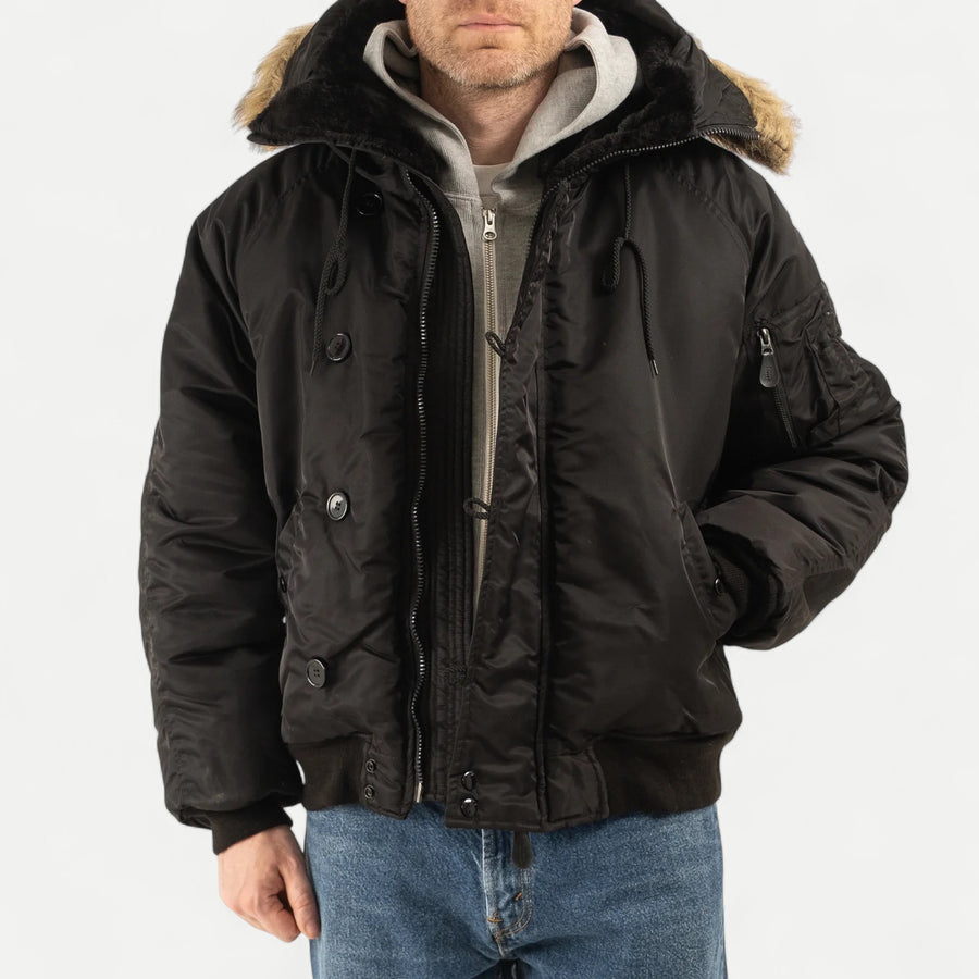 USA N2B FLIGHT JACKET - BLACK