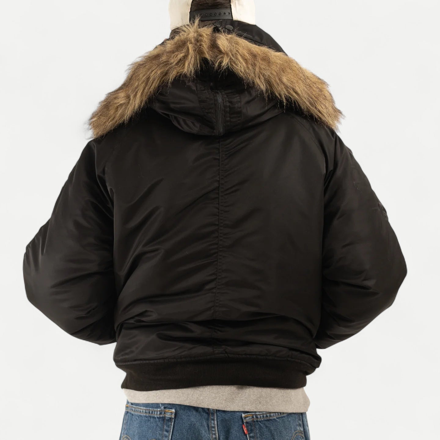 m*i様 alpha n2-b n2b flight jacket black n-2b-short-waist-parka-