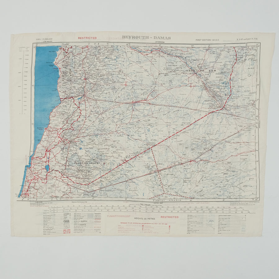 ESCAPE MAP BEYROUTH - DAMAS / AL JAUF
