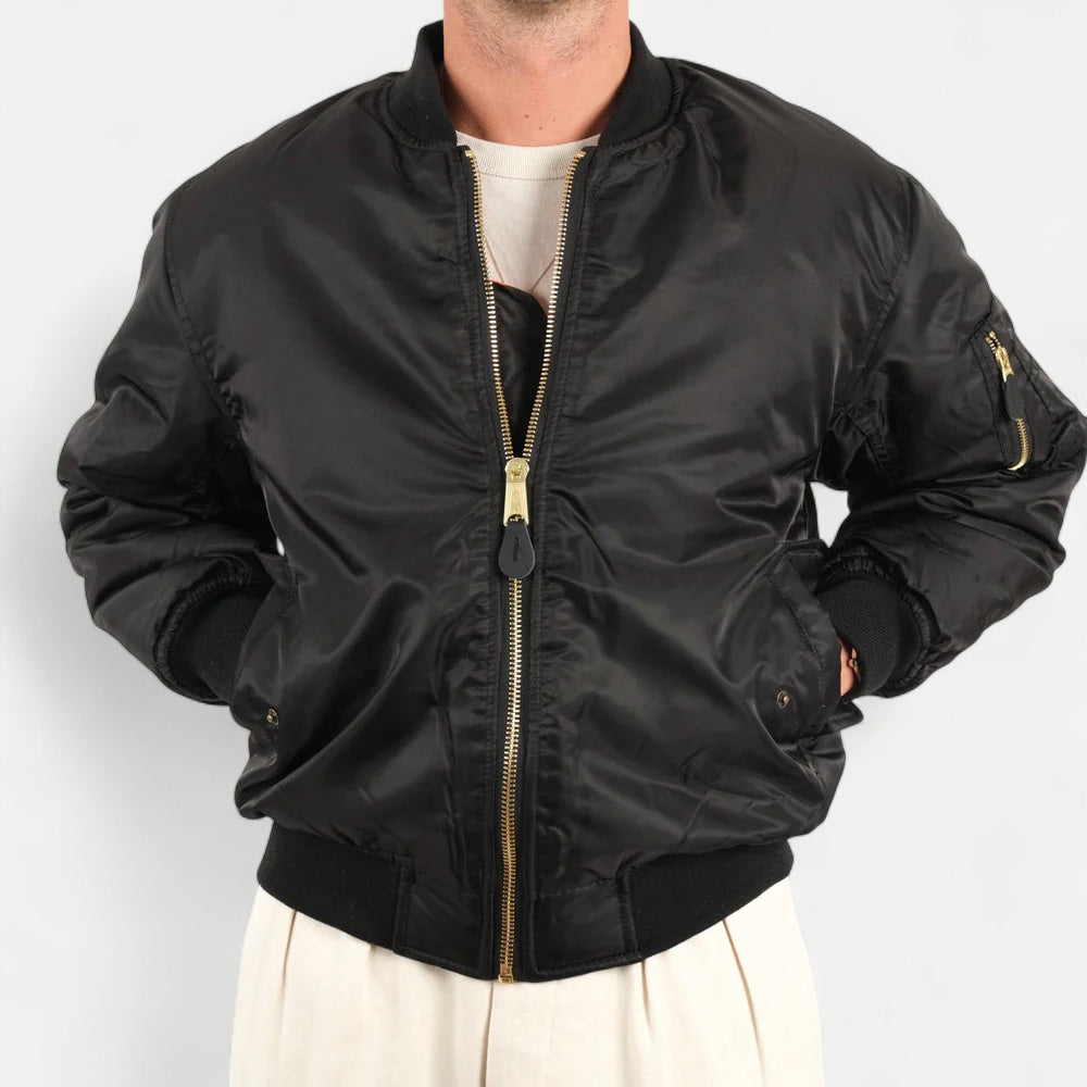 USA BOMBER MA-1 - BLACK — Universal Surplus