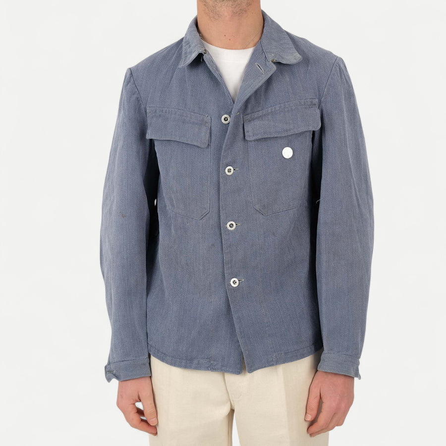 USED BLUE SWISS DENIM JACKET