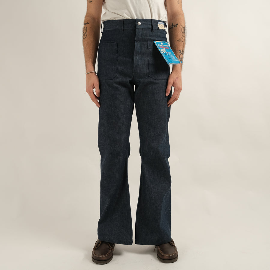 70S USN DEADSTOCK SEAFARER DENIM FLARE PANTS