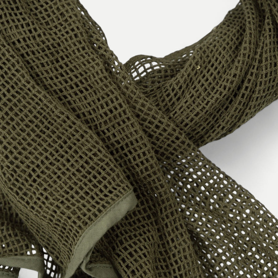 FRENCH MESH SCARF - OLIVE GREEN