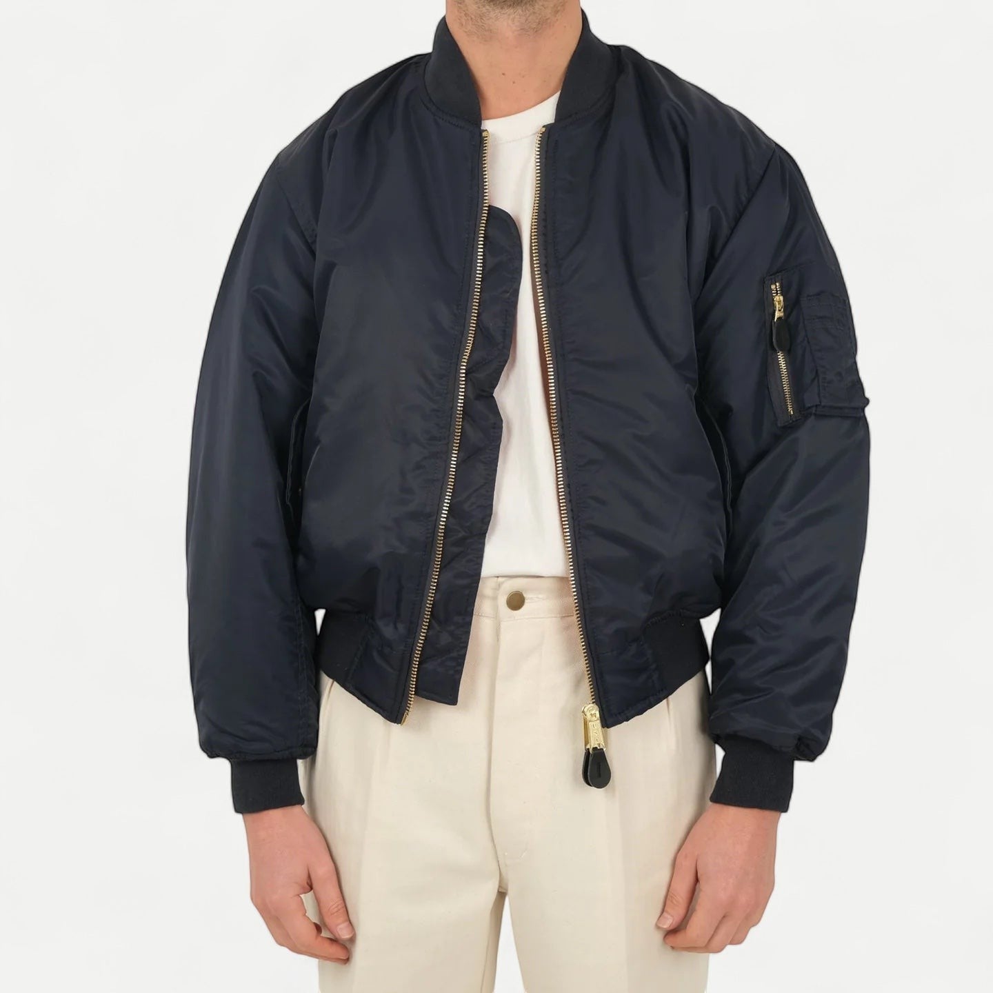 バズリクソンズ　MA-1 NAVY ジャケット USN LARGE USA BOMBER MA-1 - NAVY — Universal Surplus